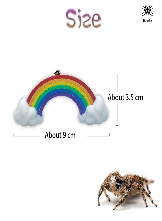 Daerky Jumping Spider Hidden Rainbow Bridge, Magnetic Jumping Spider Cloud Rainbow Platform, 3D Printed Spider Climbing Fence Accessories, Suitable for All Kinds of Small Insect Habitats (Small) - Image 2